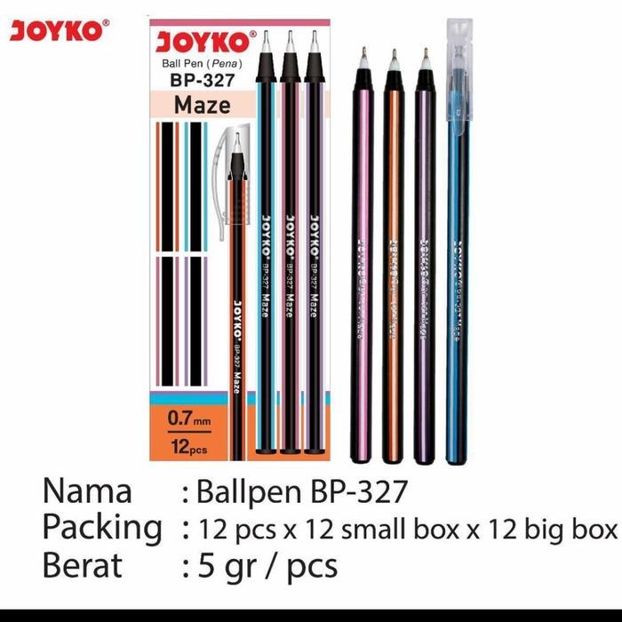 

New Pulpen Joyko Maze BP-327 (1 Lusin) / Pulpen Murah Joyko Maze BP-327