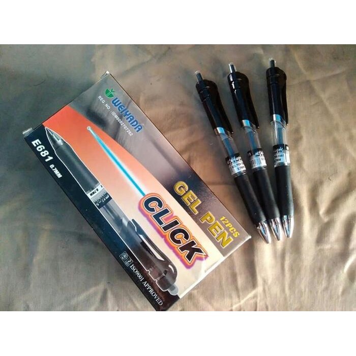 

New Pulpen Bolpen Bolpoint Gel Weiyada E681
