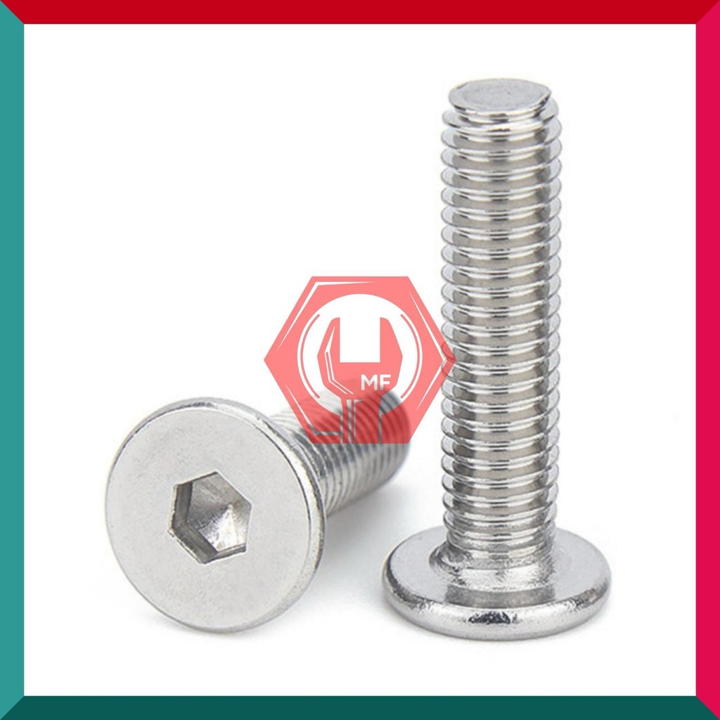 BAUT L M10x35 P1.5 ULTRA THIN HEAD STAINLESS STEEL