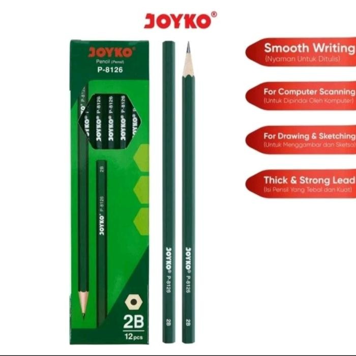 

New Pensil 2B Joyko P-8126 Selusin Hijau For Computer Pencil