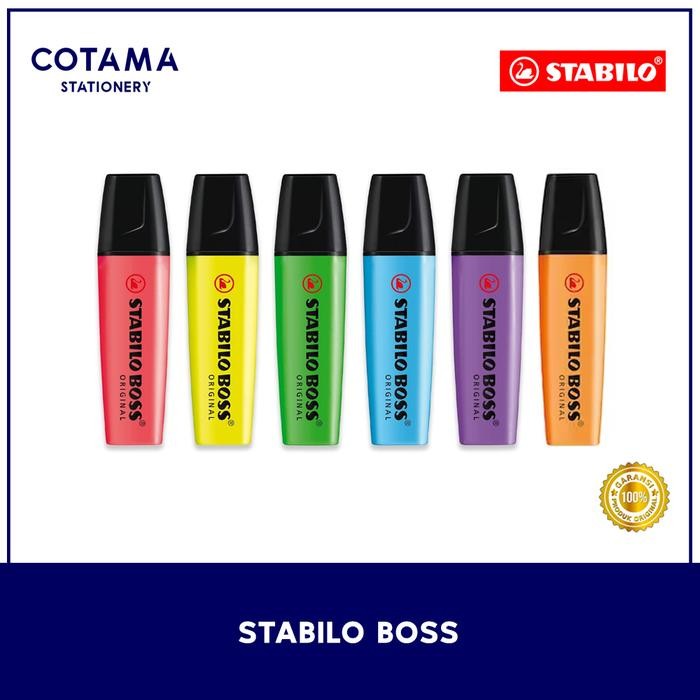 

New Stabilo Boss Highlighter Original - Warna Kuning Orange Hijau Merah