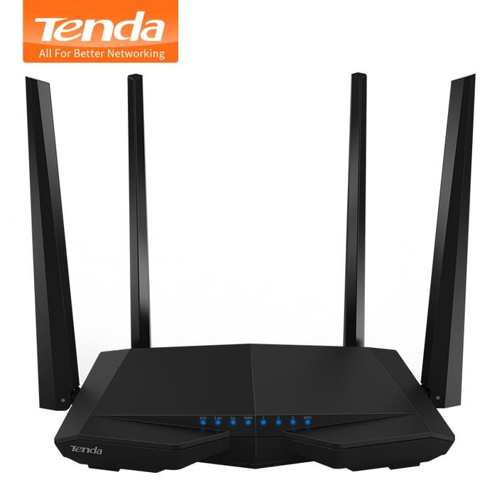 ID'' TENDA AC1200 SMART DUAL-BAND WIFI ROUTER - AC6 - BLACK