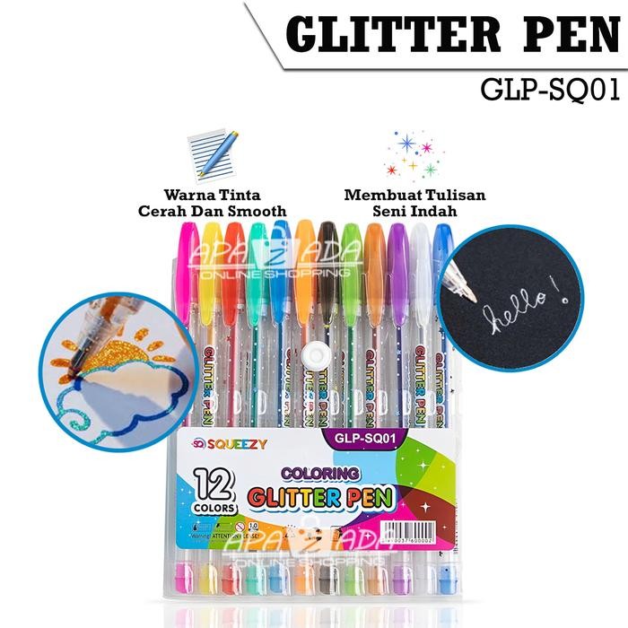 

New Apazada - Pulpen Gel Glitter Warna Warni 1.0mm / Highlighter Pastel / Gel Pen / Pena Gel Warna