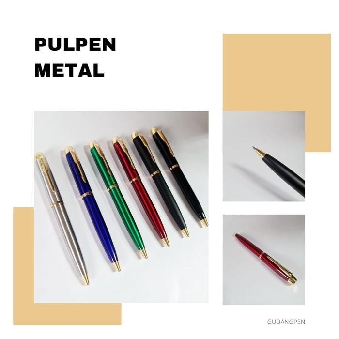 

New Pulpen Metal Model Parker Putar Bisa Cetak Logo