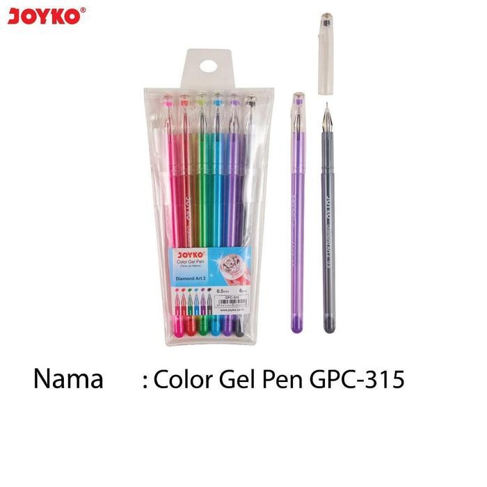 

New Joyko Color Gel Pen Pulpen Warna 0.5 GPC-315 Set 6 Warna Bolpen Jel