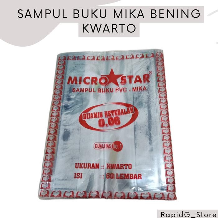 

New Sampul Buku Plastik Mika Bening Ukuran Kwarto Isi 10 Pcs Stationery