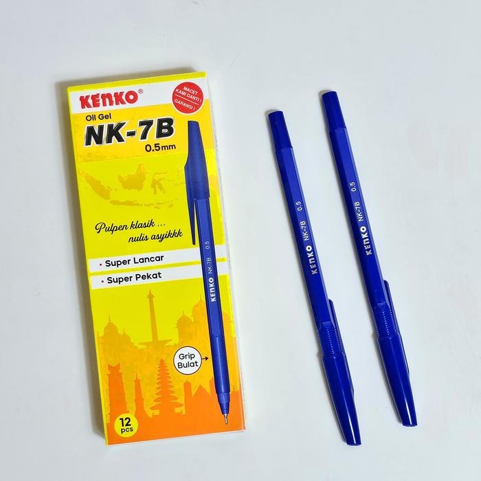 

New UF Bolpen Gel KENKO NK-7-0.5mm (12pcs) / Pulpen / Balpen/Ballpoint/Pen Jel/Pen Biru Tinta
