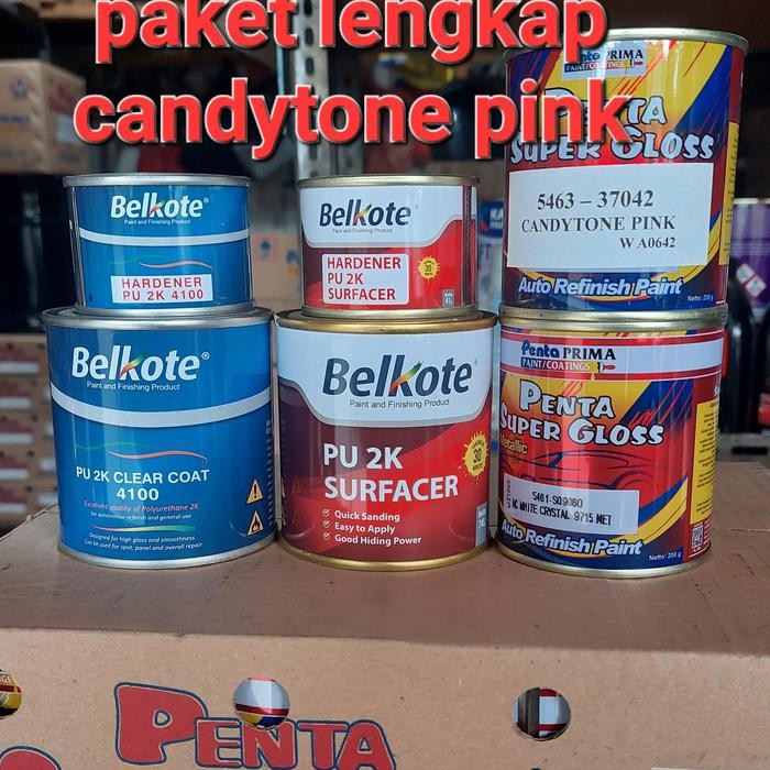 CAT PAKET .LENGKAP PENTA SUPER GLOSS CANDY TONE - CANDY PINK