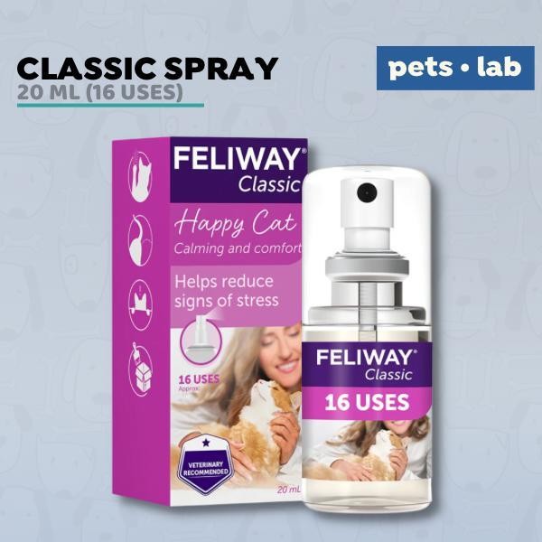 Feliway Classic Spray Calming Travel Cat Kucing Stress Anxiety Marking