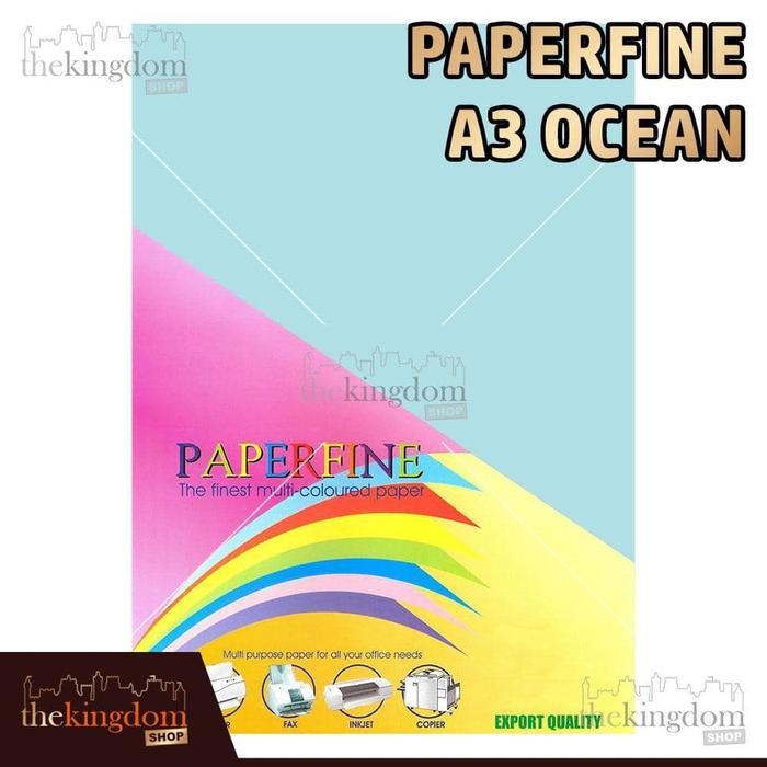 

SALE Paperfine Kertas HVS Warna A3 Ocean Isi 100 Lembar Kode Warna 120