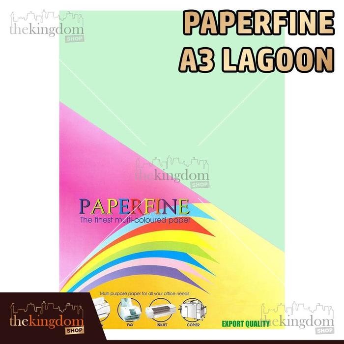

JUAL Paperfine Kertas HVS Warna A3 Lagoon Isi 100 Lembar Kode Warna 130