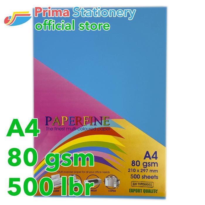 

HARGA DISKON Paperfine Kertas HVS Warna A4 IT 220 Turquoise Rim isi 500 lbr [TC]