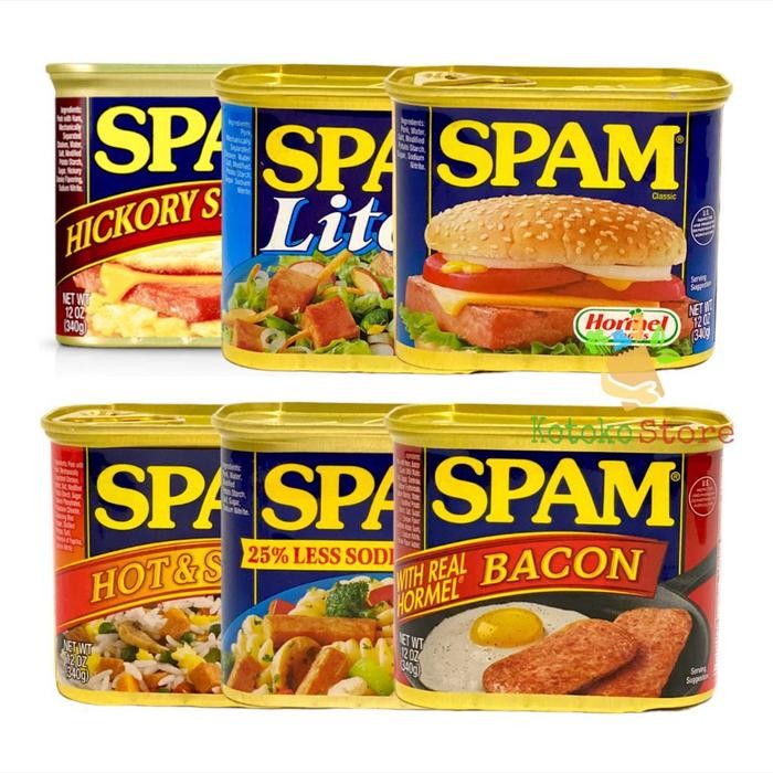 

Promo Spam Luncheon Meat Classic 340gr Less Sodium / Lite / Hickory Smoke / Hot & Spicy / Bacon