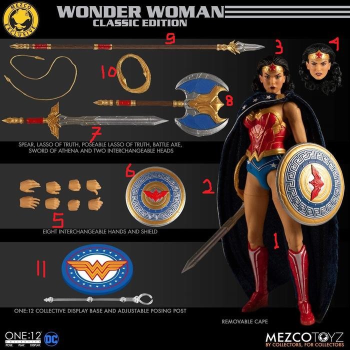 ready mezco wonder woman pretel action figure koleksi