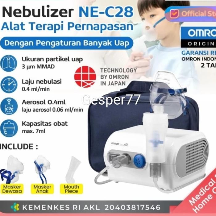PROMO ALAT UAP NEBULIZER OMRON NE-C28 NEC28 Asma,SESAK NAFAS GARANSI