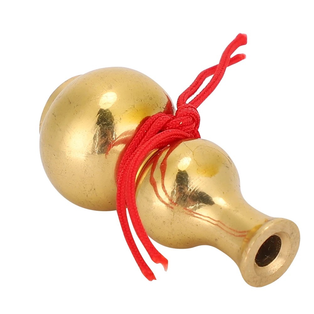 Brass Statue Gourd Chinese Style Natural Feng Shui Enhancing Luck Home Decoration