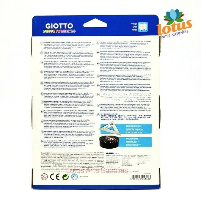 

Giotto Decor Material Marker / Multisurfaces / Spidol Dekorasi Set 12