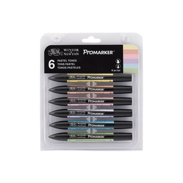 

Winsor & Newton Promarker 6 Set Pastel Tones
