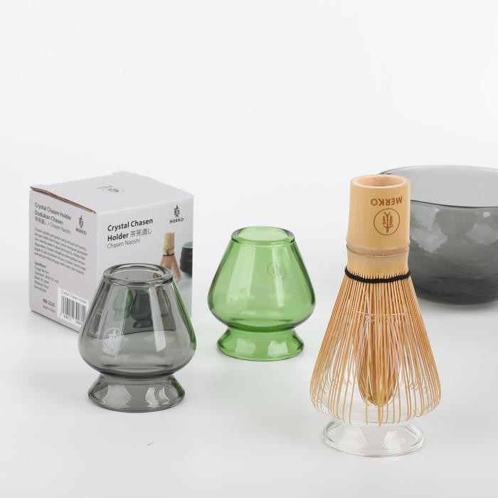MERKO Crystal chasen holder chasen Tate - Dudukan chasen bahan kaca tebal