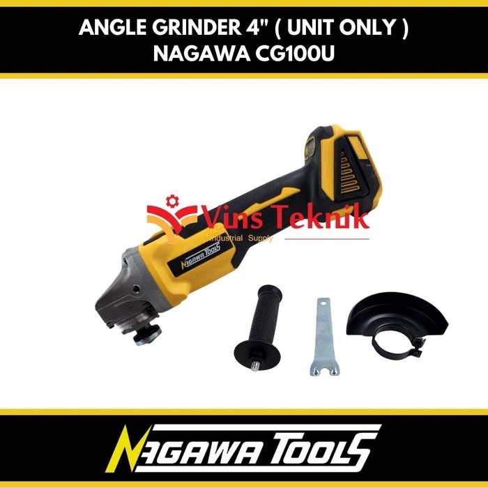 Terbaru Cordless Angle Grinder 4 Inch Mesin Gerinda Baterai Nagawa Cg100U