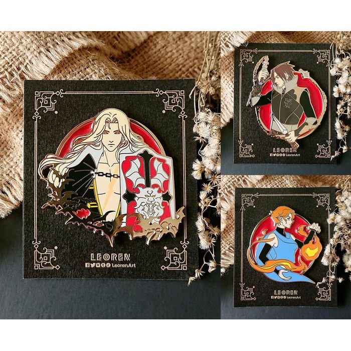 Castlevania Deluxe - Alucard X Trevor Belmont X Sypha Hard Enamel Pin