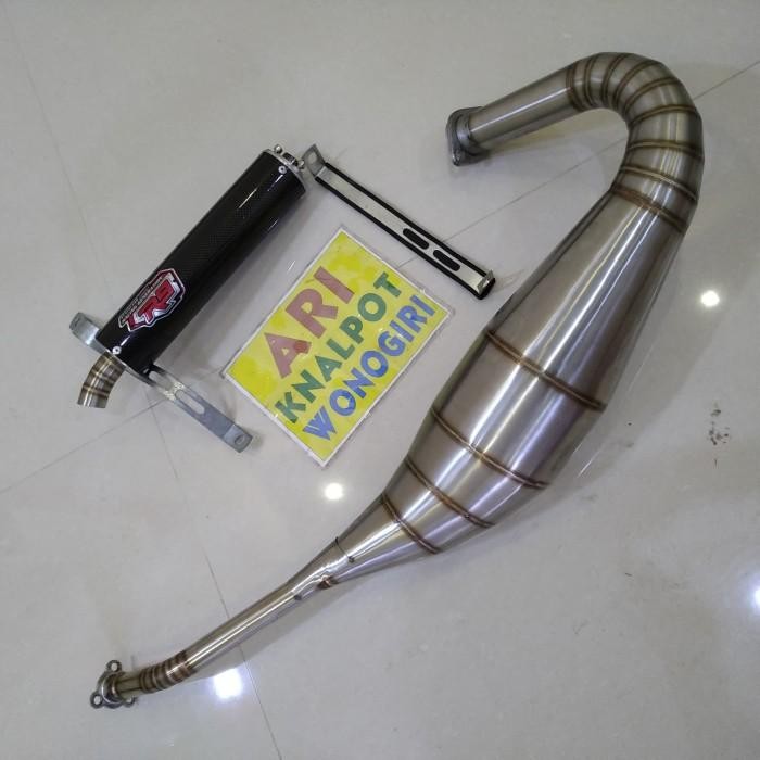 Knalpot R9 Karbon Ninja R Rr Ss Ninja 2Tak Knalpot Racing Bulat Foto Motor Motorcycle