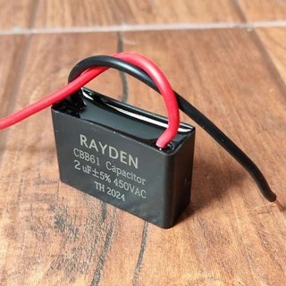 

Kapasitor Kipas Angin RAYDEN 1.5uF 2uF 450V CBB61 merk Capacitor Kipas Angin RAYDEN 1.5uf 450V