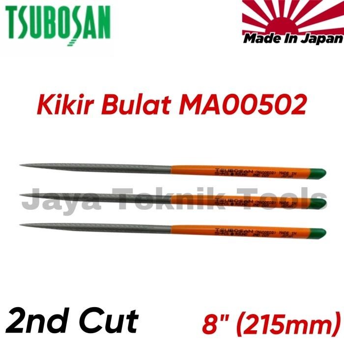 Kikir Bulat Tsubosan MA 00502 2nd Cut Round File Jepang Besi 8 inch