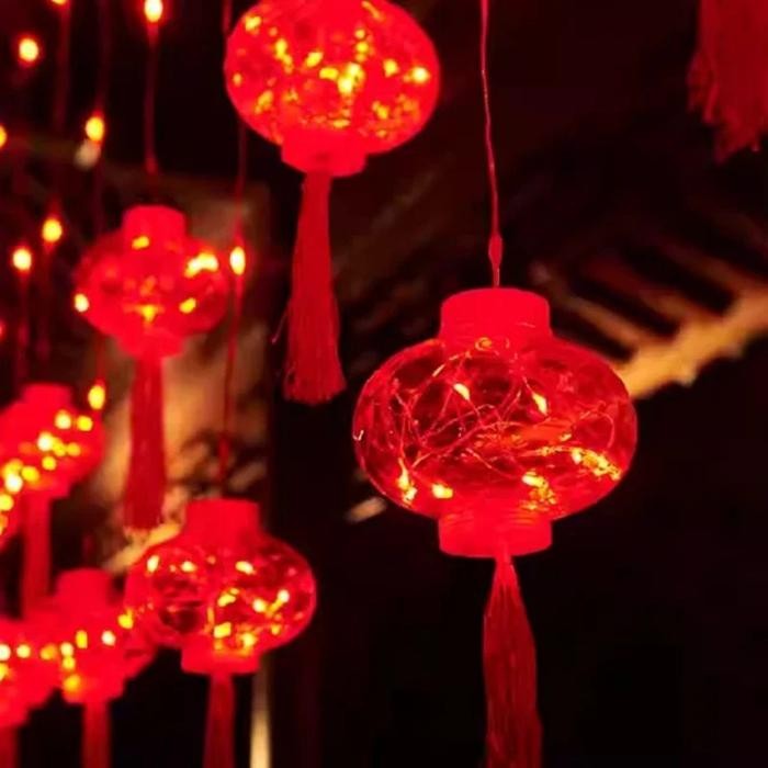 Lampu Tirai Lampion Led Hiasan Imlek Sincia Lampu Hias Led Tirai Imlek