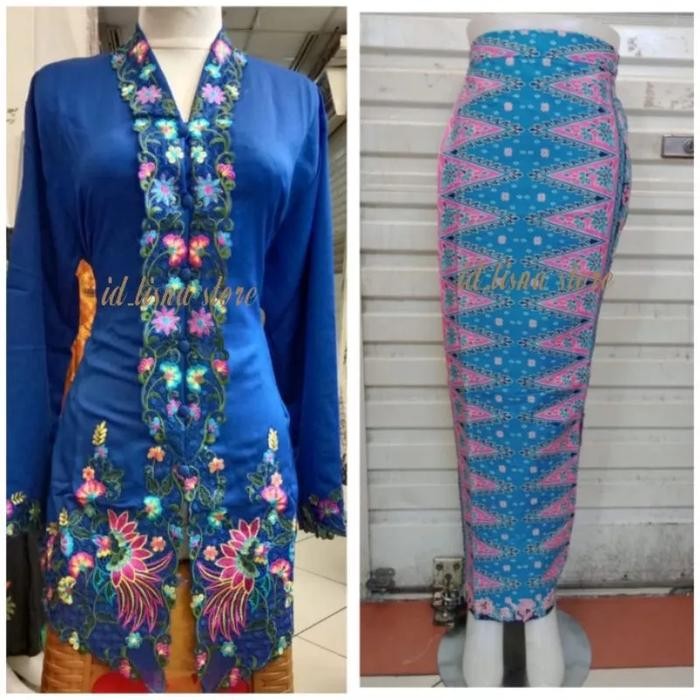 set kebaya encim motif burung kenari/kebaya encim modern