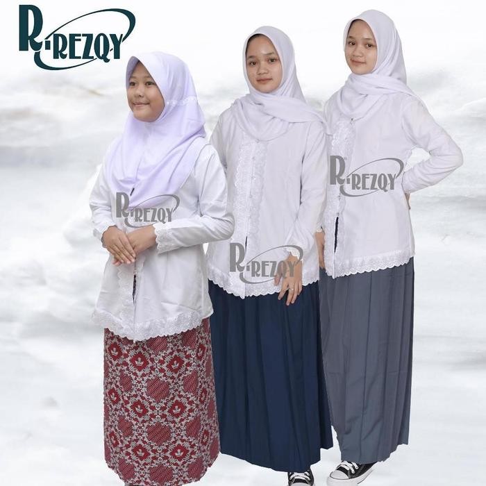 R Rezqy - Baju Tradisional Kebaya Putih Kebaya Encim Seragam Sekolah Sd Smp Sma