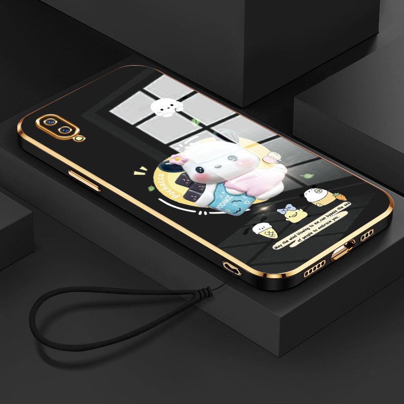 Casing Hp Untuk VIVO V11 V11 Pro Case Boneka keramik lucu Kasing Perlindun Anti-Drop airbag Kesing S
