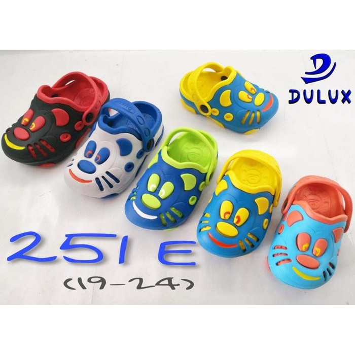Sepatu SANDAL karet anak Dulux karakter kucing cat