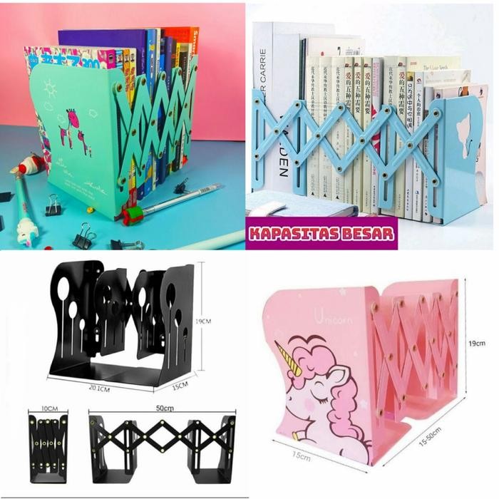 

Promo Sandaran Pembatas Buku Besi - Book End / Book Holder