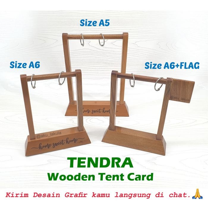 

ID FREE GRAFIR TENT CARD KAYU DUDUKAN MENU HOLDER NOMOR MEJA - [TENDRA]