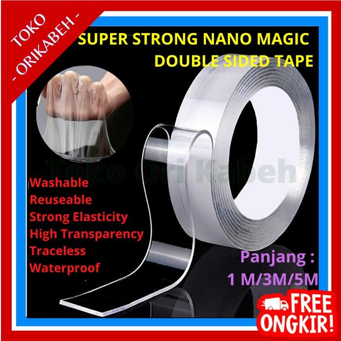 

ID SUPER STRONG NANO DOUBLE SIDED TAPE ANTI AIR SUPER KUAT BISA DICUCI