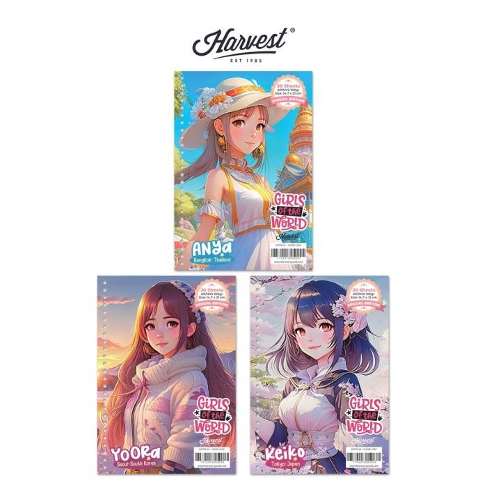 

KOIC Loose Leaf / Kertas Binder Harvest A5 Girls Of The World Isi 3 - East