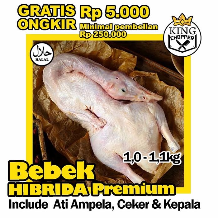 

daging bebek lokal muda 1-1.1kg - premium frozen fresh hibrida peking stok terbatas