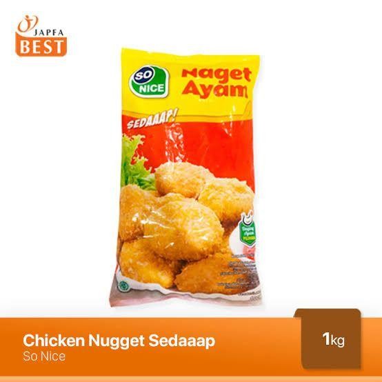 

nugget so nice 1 kg - nugget ayam praktis frozen stok terbatas