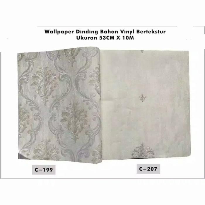 Wallpaper Dingding Vinyl Motif Batik Timbul Premium