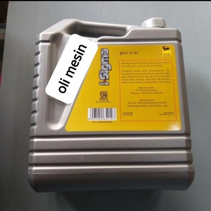 Oli mesin eni Agip diesel sae 40 Api CF 5Liter