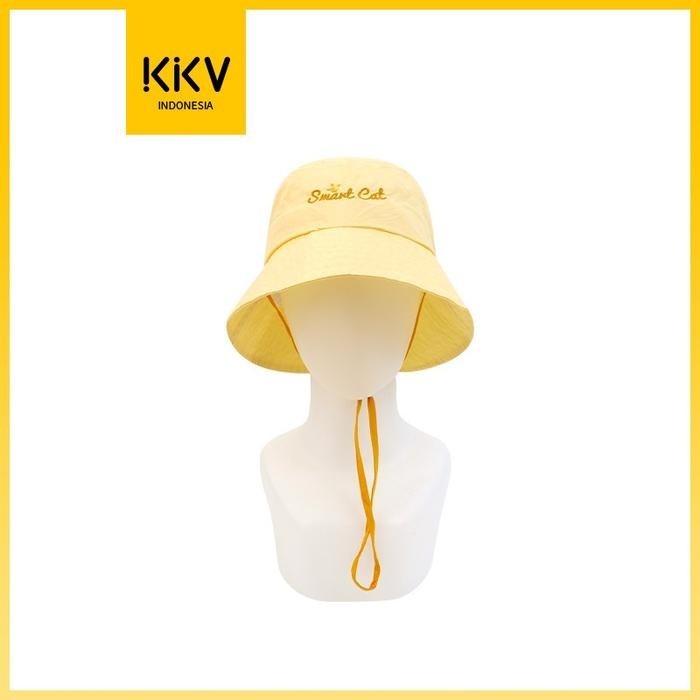 ASLI OHSOME - Mostorhata Topi Anak-anak Bentuk Kucing Warna Putih/Kuning READY STOCK