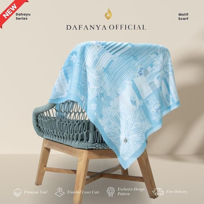 - Dahayu Series Jilbab Motif Mm Kerudung Segi Empat Hijab Scarf bahan Voal Laser Cut