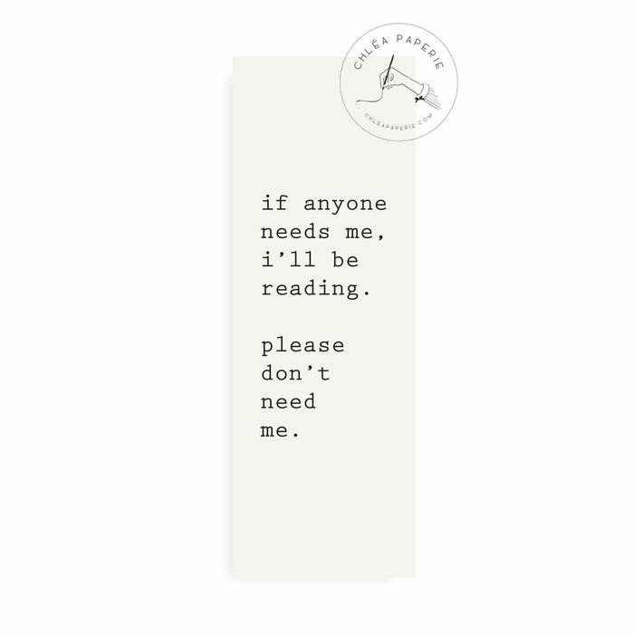 

Promo Bookmark "Don'T Need Me" - Pembatas Buku Kreatif
