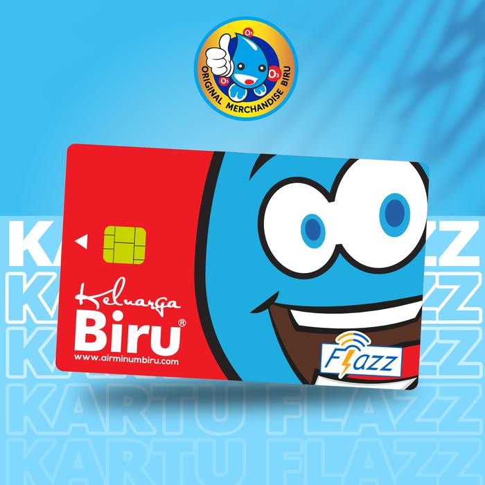 Terbaru Kartu Flazz BCA Gen2 Keluarga - Karakter Lucu Biru ORI