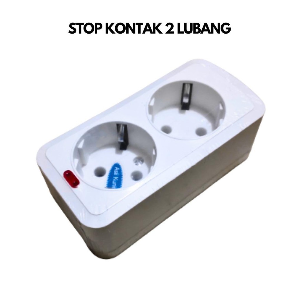 GROSIR TERMURAH STOP KONTAK 2 LUBANG COLOKAN LISTRIK STOP KONTAK TANPA KABEL DUTRON IB8