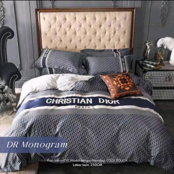 Bisa Termin Bedcover Sprei Katun Star Christion Dior Monogram 90X200 Sd 200X200Cm
