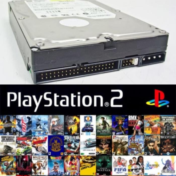 SIAP KIRIM PLAYSTATION 2 HDD IDE ATA INTERNAL 160GB FULL GAME + 100 GAME BERGARANSI