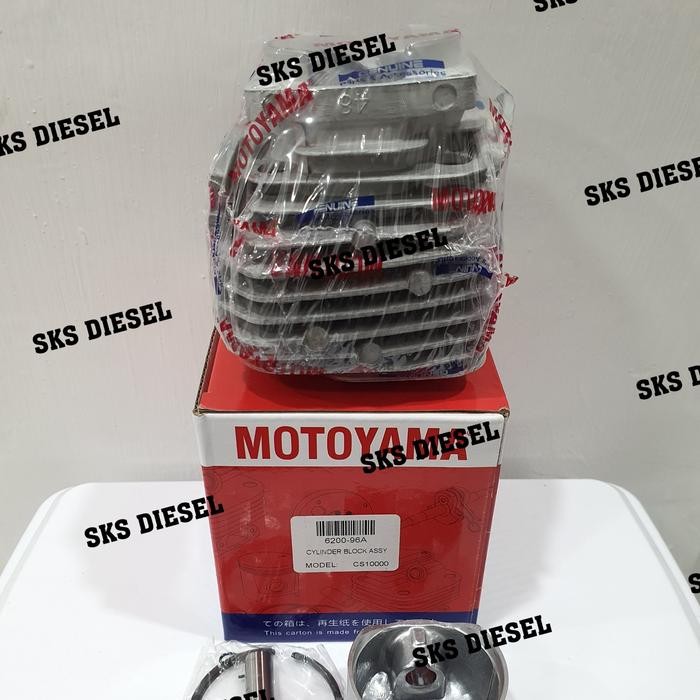 ] Cs 10000 Cylinder Block Blok Komplit Chainsaw Sinso Motoyama 48mm Asli
