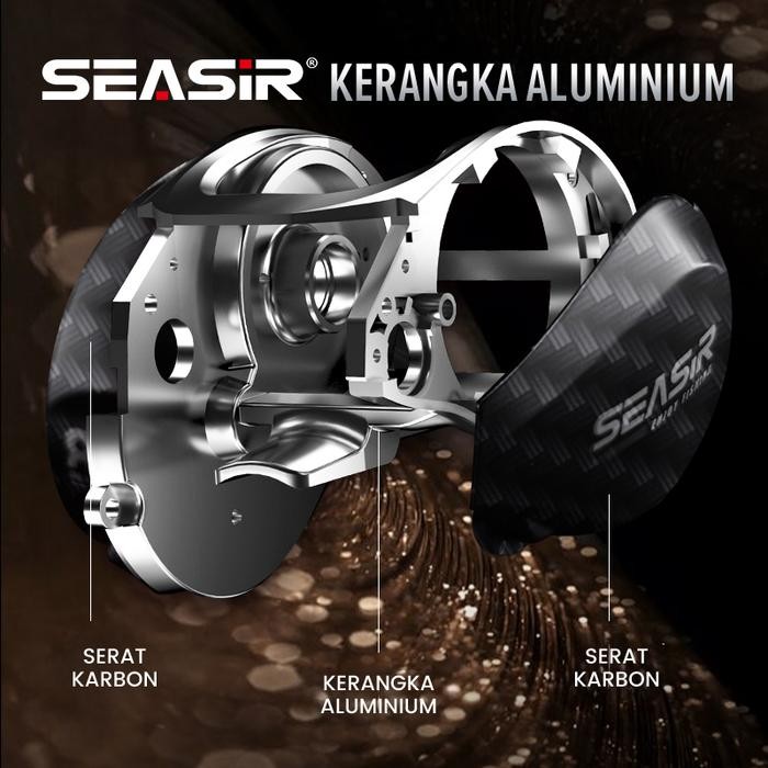 [OFFICIAL] SEASIR SALMINUS Reel BC Baitcasting Reel Pancing, Drag Clicker, 2 Spool Aluminium,